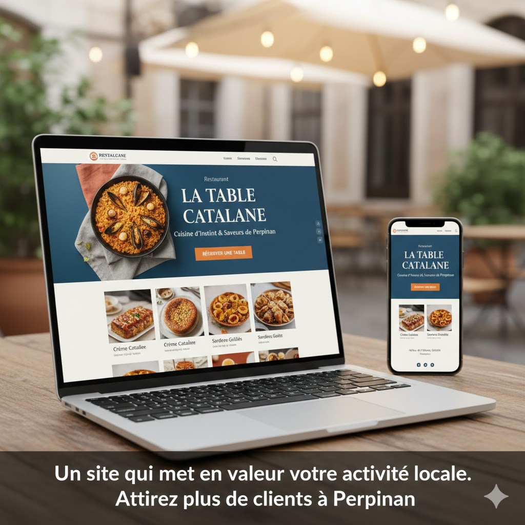 Site web pour restaurant La Table Catalane - Perpignan